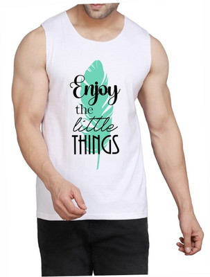 WOOSTRO Printed Men Round Neck White T-Shirt