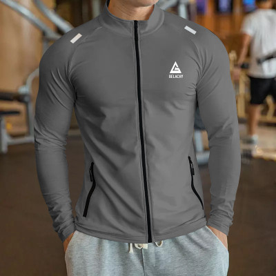 BELACHY Solid Men Henley Neck Grey T-Shirt