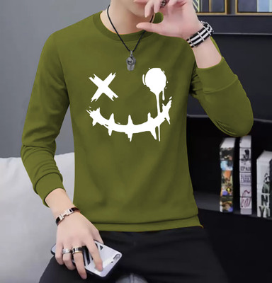 LGR FASHION Printed Men Round Neck Green T-Shirt