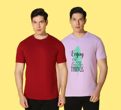 WOOSTRO Typography Men Round Neck Multicolor T-Shirt
