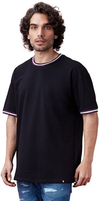 The Souled Store Solid Men Round Neck Pink T-Shirt