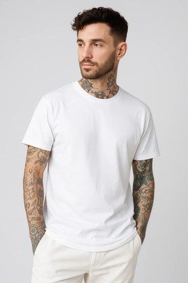 Kapda Culture Solid Men Round Neck Black T-Shirt