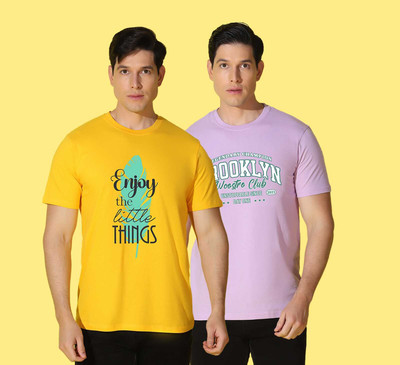 WOOSTRO Graphic Print Men Round Neck Multicolor T-Shirt