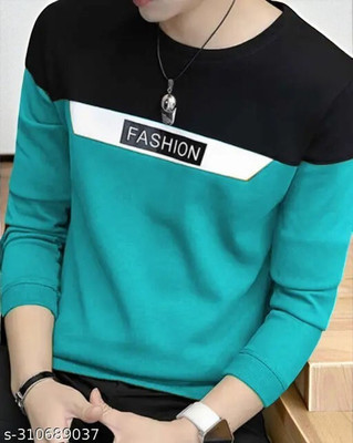 Autna Solid Men Round Neck Green T-Shirt