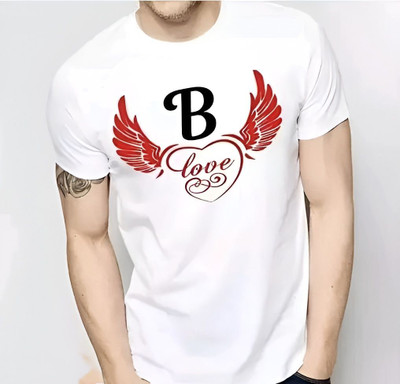 TDFASHIONNS Printed Couple Round Neck White T-Shirt