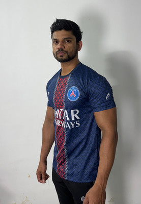 emu sports Printed Men Round Neck Reversible Blue T-Shirt