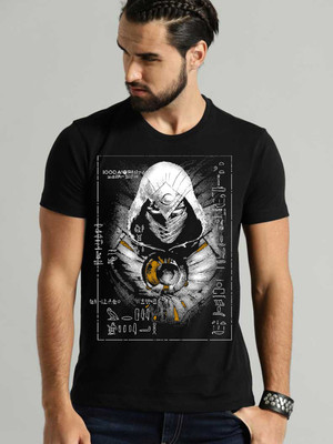 VIKCLIQUE Printed, Typography Men Round Neck Black T-Shirt