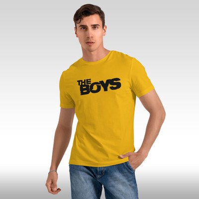 FTX Printed Men Round Neck Gold T-Shirt