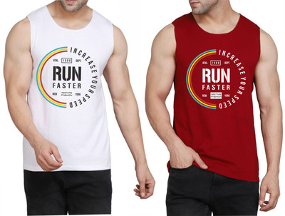 Restore Printed Men Scoop Neck White, Maroon, Multicolor T-Shirt