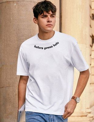 Fandloom Printed Men Round Neck White T-Shirt