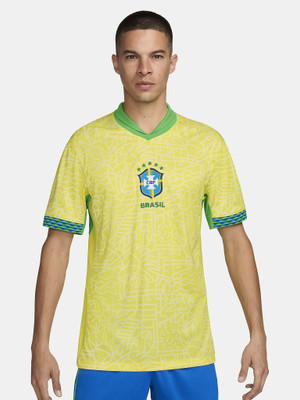 DOSTITCH Printed Men V Neck Yellow T-Shirt
