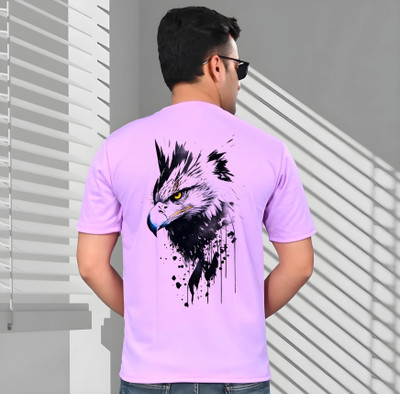 AadhavTrends Graphic Print Men Round Neck Purple T-Shirt