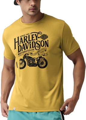 THE PRINT PLATTER Graphic Print Men Round Neck Yellow T-Shirt