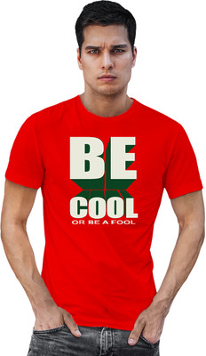 TANTRA Printed, Typography Men Round Neck Red T-Shirt