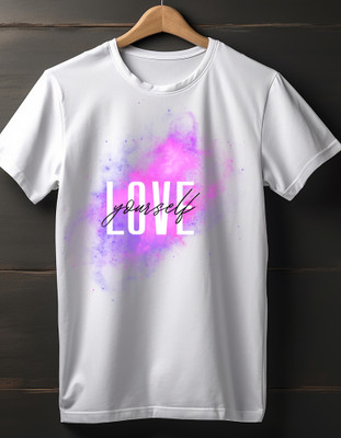 TJD Graphic Print Men Round Neck White T-Shirt
