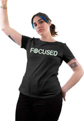 Fighterhero Printed Women Round Neck Grey T-Shirt