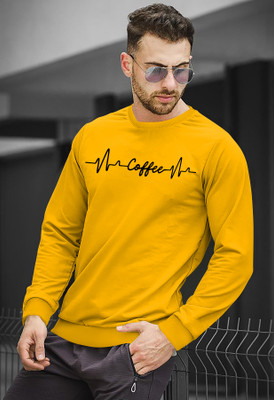 Rawmen Printed Men Round Neck Yellow T-Shirt
