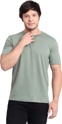 BETROST Solid Men Round Neck Green T-Shirt