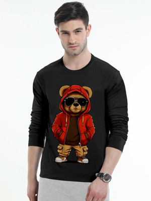 Trend Twisst Printed Men Round Neck Black T-Shirt
