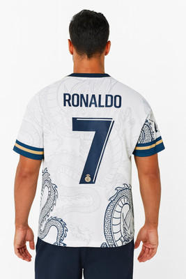 privic Printed Men Round Neck White T-Shirt