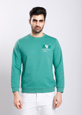 HIGHTRIBE Printed Men Round Neck Green T-Shirt