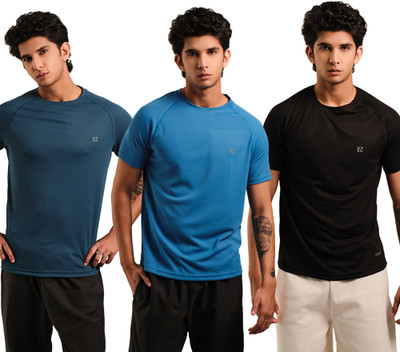 Sirtex Eazy Printed Men Round Neck Blue T-Shirt