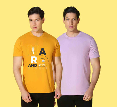 WOOSTRO Typography Men Round Neck Multicolor T-Shirt