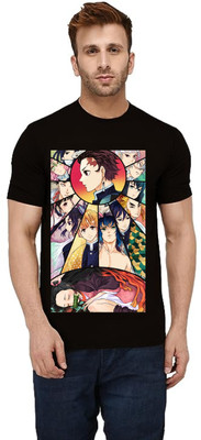 sova legacy Graphic Print Men Round Neck Black T-Shirt