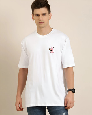 JP Creation Graphic Print, Typography Men Round Neck White T-Shirt