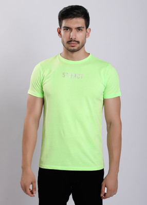 HIGHTRIBE Printed Men Round Neck White T-Shirt