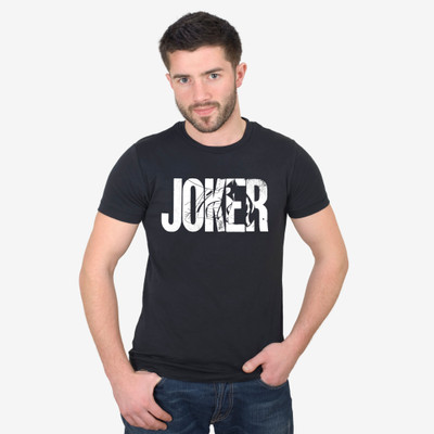 KART BLACK Self Design Men Round Neck Black T-Shirt
