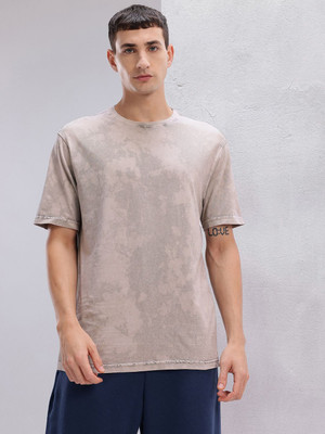 HRX by Hrithik Roshan Printed Men Round Neck Beige T-Shirt