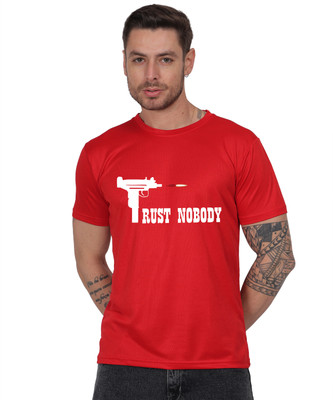 Kritiken Solid Men Round Neck Reversible Red T-Shirt