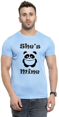 LuvCare Typography Men Crew Neck Blue T-Shirt