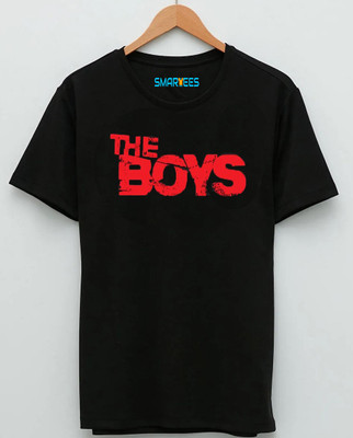 Smartees Men Printed, Typography Round Neck Cotton Blend Black T-Shirt For Rs. 100 @ 83 %