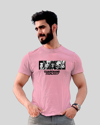 Jack Paris Printed, Typography Men Round Neck Pink T-Shirt