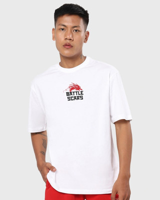 ROYALTRADERS Printed Men Round Neck White T-Shirt
