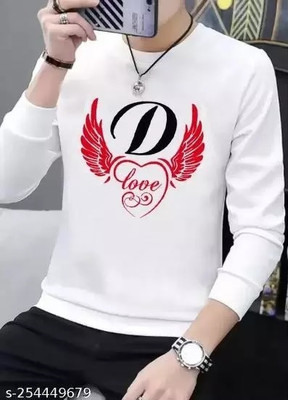 JSIYA Printed Men Round Neck White T-Shirt