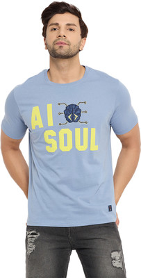 DUKE Printed Men Round Neck Blue T-Shirt