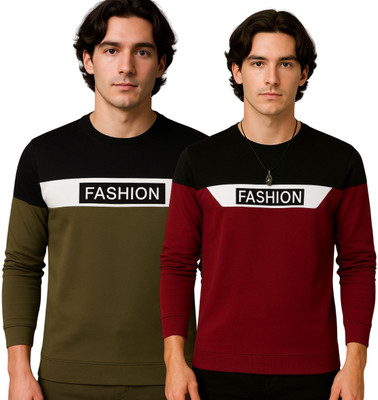 BLENDIX Printed Men Round Neck Maroon T-Shirt