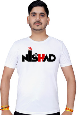 geetaffashion Printed Men Round Neck White T-Shirt