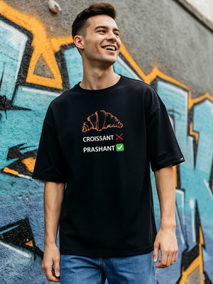 BEWAKOOF Graphic Print Men Round Neck Black T-Shirt