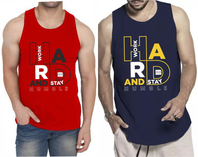 Restore Printed Men Scoop Neck Red, Blue, Multicolor T-Shirt