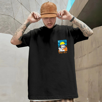 Benny Brooks Graphic Print Men Round Neck Black T-Shirt