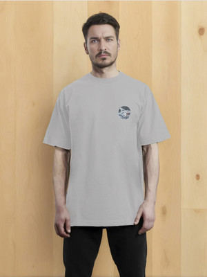 Moda Rapido Solid Men Round Neck Grey T-Shirt