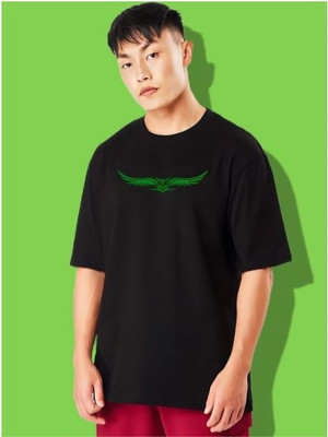 Aahna Fashion Graphic Print Men Round Neck Black, Green T-Shirt