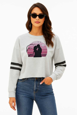 Sample Printed Women Round Neck Grey T-Shirt