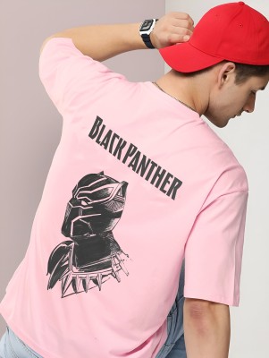 Jack Paris Printed Men Round Neck Pink T-Shirt