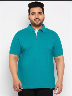3BROS Solid Men Polo Neck Green T-Shirt