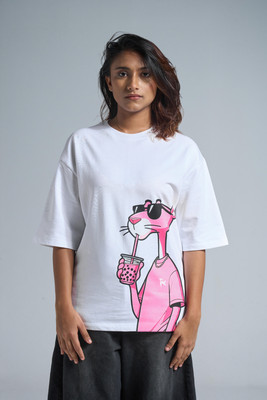 VEYRE Superhero Women Round Neck White T-Shirt